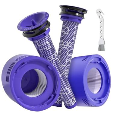 Imagem de Kit de substituição de filtro de vácuo para aspiradores sem fio Dyson V7, V8 Animal, V8 Absolute e SV10, substitui as peças # 965661-01 e 967478-01 (4P)