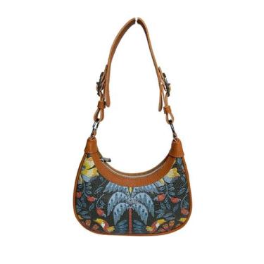 Imagem de Bolsa Tote Lirasol Ombro material ecológico Preto Palmeira, Caramelo