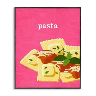 Imagem de Stupell Industries Prato de massa para ravioli Arte giclée emoldurada preta, design de Kim Allen, 40,6 x 50,8 cm