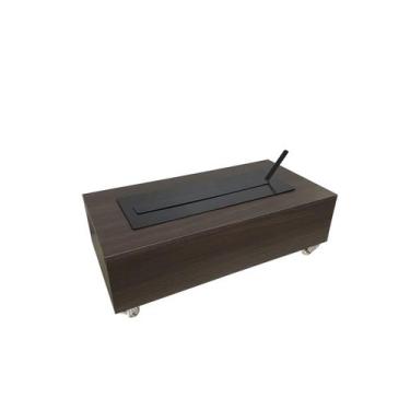 Imagem de Lareira Ecológica 60 cm Carvalho Etanol Álcool Rodízios OL 600 Queimad