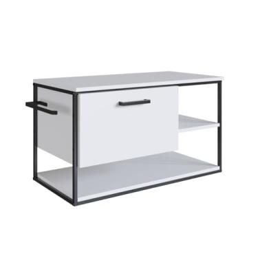 Imagem de GABINETE SUSPENSO PARA BANHEIRO 80CM P1007 BRANCO SEM CUBA