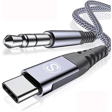 Imagem de Cabo auxiliar de áudio USB tipo C para 3,5 mm de 1,2 m para iPhone 16 USB C para alto-falante estéreo automotivo de 3,5 mm para iPhone 15 16 Pro Max Plus MacBook iPad Pro, Samsung Galaxy S24 S23 S22