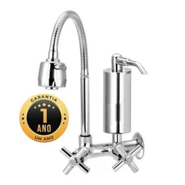 Imagem de Torneira Pia Gourmet Cozinha Parede Com Filtro Super Luxo CasaGrande M