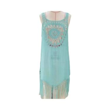 Imagem de Biquíni de Crochê Bege - Vestido de Praia e Saída de Banho para Verão,