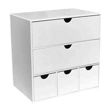 Imagem de Gaveteiro Organizador Gavetas Multiuso Vintage Escritório Comoda Luxo Rustico (Branco)