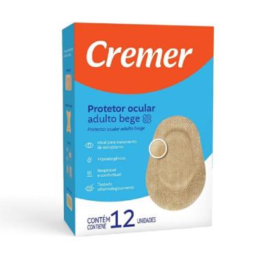 Imagem de Protetor Ocular Cremer Adulto Bege 12 Unidades