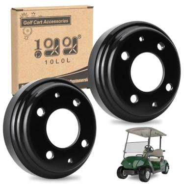 Imagem de 10L0L Conjunto de tambor/cubo de freio para carrinho de golfe para Yamaha G1 G2 G8 G9 G11 G14 G16 G19 G22 G29 1978-Up carrinho de golfe elétrico ou gás OEM # JU0-G6521-00-00 (pacote com 2)