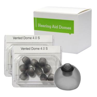 Imagem de Cúpulas de aparelho auditivo para substituições Phonak, cúpulas de aparelho auditivo Phonak 2 pacotes (20 cúpulas), cúpulas universais para acessórios de aparelho auditivo Phonak. (Cúpula ventilada