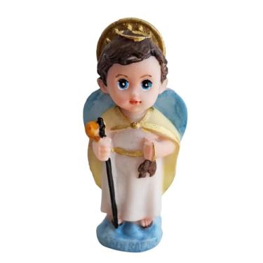 Imagem de Imagem Infantil de São Rafael Arcanjo de Resina Estátua Católica - 8 cm