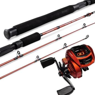 Imagem de Kit de pesca Vara + Carretilha CROBAT - Maruri, Laranja, Direitav
