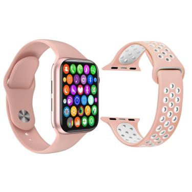 Imagem de Kit 1 Smartwatch W34 S Rosa Android Ios + 1 Pulseira Rosa