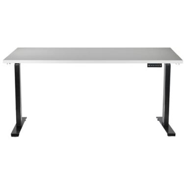 Imagem de Mesa Preta Elevate 320 Elétrica com Altura Ajustável, 74-122cm, Tampo MDF, 2 Motores, Visor Digital, 3 Memórias, Bivolt (Branco, 140x70cm)