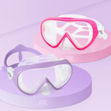 Imagem de EXP VISION Máscara de Mergulho Infantil com Snorkel, Óculos de Natação Antiembaçantes com Proteção Nasal para Mergulho com Snorkel E Natação (T-Rosa E Roxo)