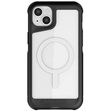 Imagem de Ghostek ATOMIC Capa fina para iPhone 14 Plus preta com anel MagSafe design traseiro transparente design de alumínio à prova de choque proteção resistente projetada para Apple iPhone14+ 2022 (6,7