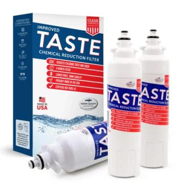 Imagem de Filtro de substituição Clear Choice para LG LT800P ADQ32617703 filtro de água compatível com RWF1160 RWF3500A WF-1040A BM-LP8 filtro de água de geladeira, NSF/ANSI 42, caixa com 3, feito nos EUA