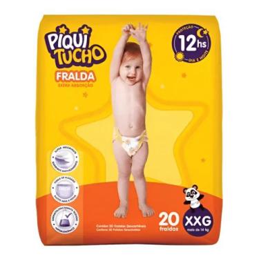 Imagem de Fralda Descartável Infantil Piquitucho Mega - Todos os Tamanhos, XXG