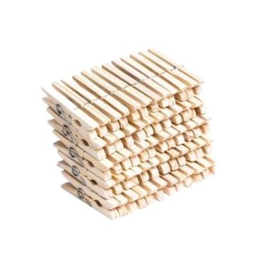 Imagem de KIT COM 120 UNIDADES DE PRENDEDOR DE ROUPAS, MADEIRA-REFORÇADA(80)