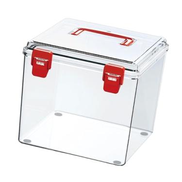 Imagem de IEUDNS Recipiente hermético para armazenamento de alimentos, jarra de armazenamento decorativa, portátil, à prova de poeira, pote de espaguete para lanches, 4l