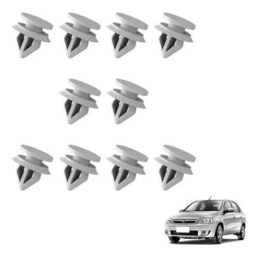 Imagem de Kit 10 Grampo Retrovisor Acabo Interno Kit C Corsa Montana P - Plastca