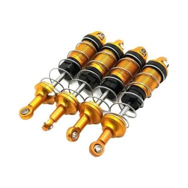 Imagem de 1/16 RC Car Metal Oil Shock Absorber Amortecedor 4pcs Peças De Atualiz