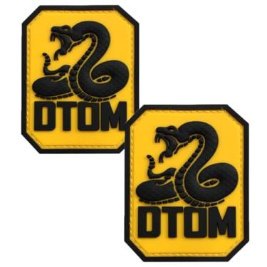 Imagem de EnigmaGlow 2 peças DTOM Don't Tread On Me Patch 3D PVC borracha aplique emblema gancho atrás