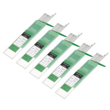 Imagem de HARFINGTON Eletrodos de tungstênio para soldagem TIG 50 peças de tungstênio puro de 1/40.6 cm x 17.8 cm para soldagem de aço inoxidável, soldagem de liga de magnésio, verde WP