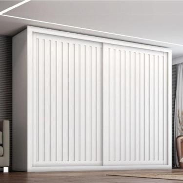 Imagem de Guarda Roupas Casal Ripado 2 Portas De Correr 6 Gavetas Coliseu Zanzin