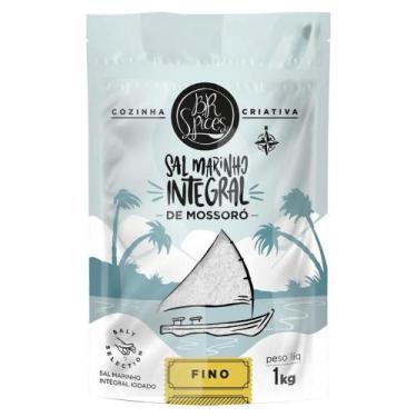 Imagem de Sal Marinho Br Spices Integral Fino Pouch 1kg De Mossoró