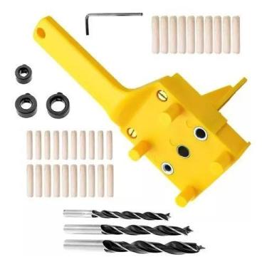 Imagem de Gabarito P/ Cavilhas 6, 8,10mm+brocas+cavilhas+marcador Sa - SA TOOLS