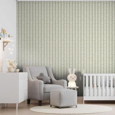 Imagem de Papel de Parede Revoada Café Verde e Branco 4464