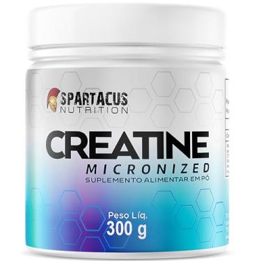 Imagem de Creatina Micronizada Monohidratada Creatine 5g Por Dose Pote 300g 100% Pura 5000mg Auxilia no Aumento do Desempenho Físico Durante Exercícios Repetidos de Curta Duração e Alta Intensidade - Spartacus