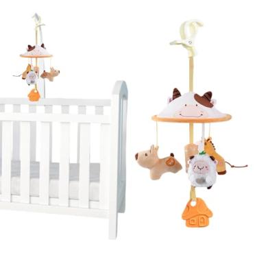 Imagem de Brinquedos Infantis para Cadeira Auto para Bebés - Brinquedos para Cadeira Auto Suspensos com Música para Crianças Pequenas,Design De Tema De Quinta Em Forma De Guarda Chuva Acessório De Fixação Para