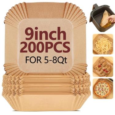 Imagem de Forro de papel para fritadeira a ar de 22 cm, 200 peças