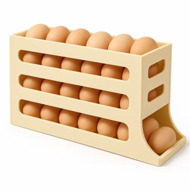 Imagem de Organizador de Ovos para Geladeira Dispenser 4 Camadas Porta ovos Sistema de Rolagem Automática 30 Ovos Premium