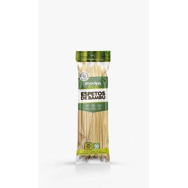 Imagem de Espeto De Bambu 25Cm Para Churrasco Gourmet Petiscos 1000 U - O Broto 