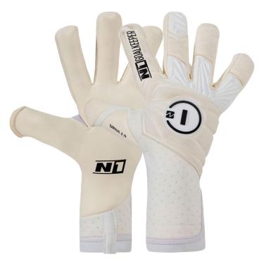 Imagem de Luva de Goleiro Campo e Society Profissional N1 Sirius Cor:White, Tamanho:9