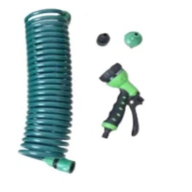 Imagem de Suprimentos de jardim EVA Coil Garden Hose Spring Recoil Garden Water Hose with 3/4" Connector with 7 Function Sprayer Bico(7.5M set)
