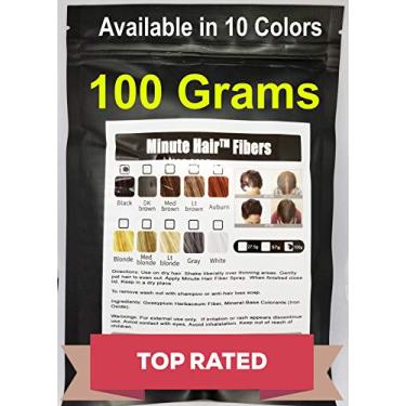 Imagem de Hair Building Fibers 100 gramas (3,5 oz) Refil de cabelo para corretivo de queda de cabelo que você pode usar em suas garrafas de concorrentes como Toppik, Xfusion (marrom médio)