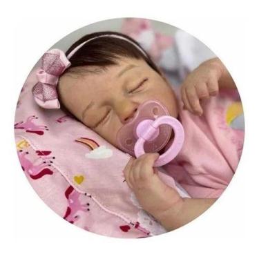 Imagem de Bebê Reborn Menina Dormindo Realista Silicone Lou Lou L02 - Ana dolls