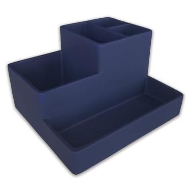 Imagem de Suporte de escova de dentes, organizador de bancada de banheiro, armazenamento de acessórios de banheiro, suporte multiuso para escova de dentes elétrica, lavador bucal e outros (tinta de borracha