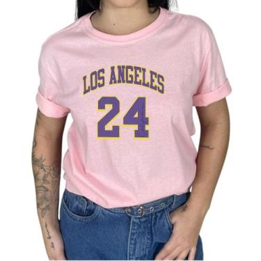 Imagem de Camiseta T-shirt Feminina Los Angeles Elegante Estampada Chique - Mill