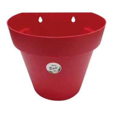 Imagem de Kit 3 a 5 Vasos para plantas arandela parede meia lua flores jardim ve