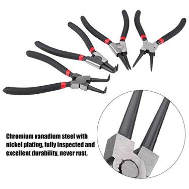 Imagem de Solinder 4pcs 7inch Circlip Pelier Interno Externo Externo Snap Ring Ring Circlip Pliers Circlip Ferramenta, Design Ergonômico e Alças de Alça Antides, Feitas de Aço de Vanádio de Cromo