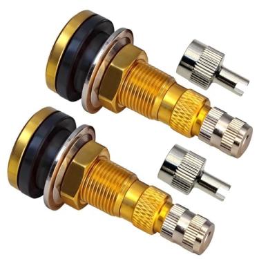 Imagem de TR618A Hastes de válvula de trator líquido a ar sem câmara para pneus sem câmara, rodas agrícolas industriais, trator, nivelador, hastes de válvula de pneu de fixação TR618A de latão