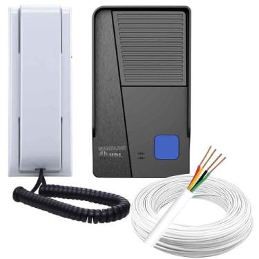 Imagem de Kit Interfone HDL Porteiro Eletronico Residencial F8 Class + 20 Metros