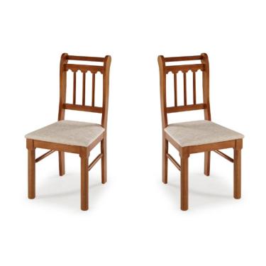 Imagem de Kit 2 Cadeiras em Madeira Maciça Mv Outlet