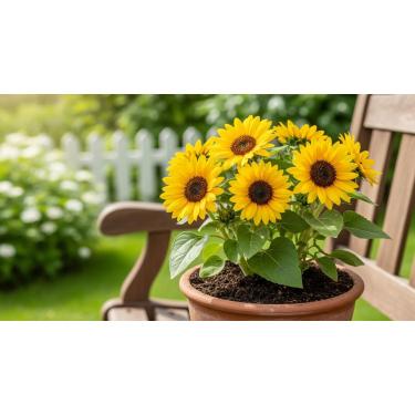 Imagem de 50 Sementes Girassol Mini – Flores Alegres para Jardim e Vasos