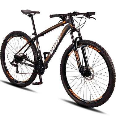 Imagem de Bicicleta Aro 29 Alumínio Gott 21v Traseiro Shimano XL-R8 - Preto/Laranja - 19