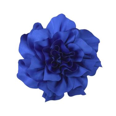 Imagem de Broche de flor de rosa em tecido de cetim elegante para mulheres delicado seda camélia flor de lapela grandes alfinetes de lapela festa de casamento dança banquete vestido terno roupas cerimônia