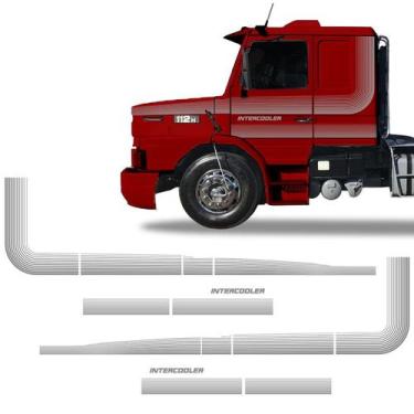 Imagem de Faixas Scania 112 113 1986/1991 T Intercooler Adesivos Prata - SPORTIN